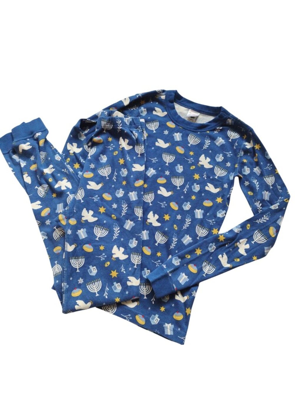 Hanna Andersson Kids Pajamas 14-16 Hannukah Print Organic Cotton HannaJams
